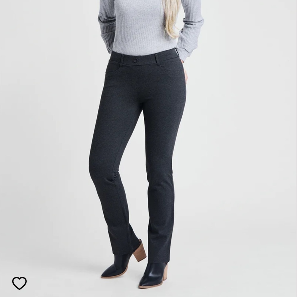 BETABRAND • Women’s Straight Leg Charcoal Yoga Dress Pants Size Medium